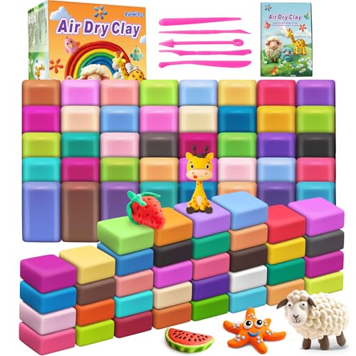 Air Dry Clay 76 Colors, Modeling Magic Clay Gift for Kids - color: 76 Colors