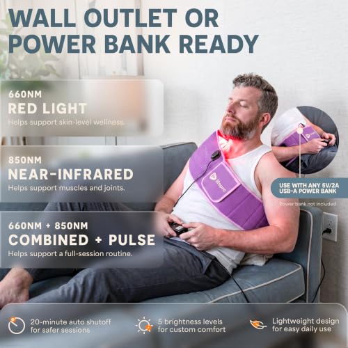 Lifepro Allevared Red Light Therapy Belt -105 Triple Chip LED Belt - color: Purple