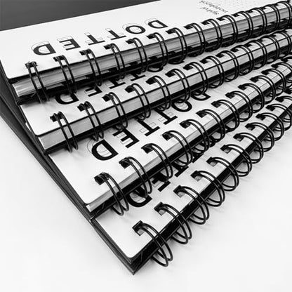 A5 Dotted Journal Spiral Notebook | 4 Pack Dot Grid Notebook Hardcover Notebook Thick Dotted Paper Notebook Hardcover Journal for School, Office, Artist - size: A5, style: DOTTED NOTEBOOK
