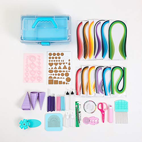 Quilling Kits - Quilling Tools and Supplies,Paper Crimper,Quilling Paper - color: blue