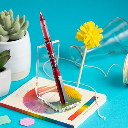 PILOT Precise V5 Stick, Extra Fine Point (0.5mm) Red Ink Pens, 12-Pack - color: Red, size: 12 Count (Pack of 1)