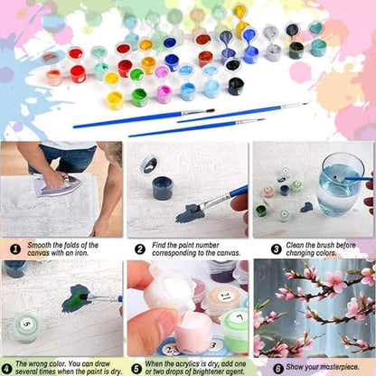 Arttoplus Waterfall Paint by Numbers Kit for Adults Beginner 16x20 inch - color: MT20936-US