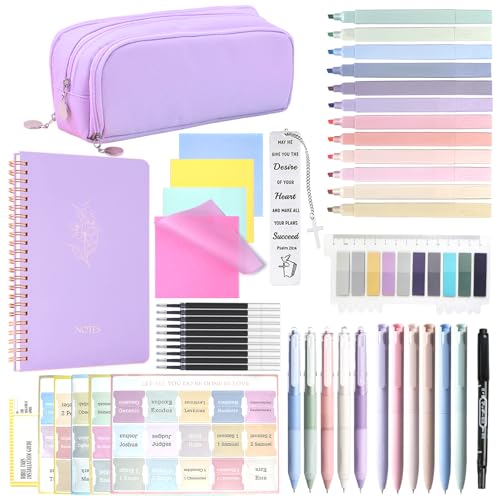 SHINYHARBOR Bible Study Journaling Kit for Women, Purple - color: purple
