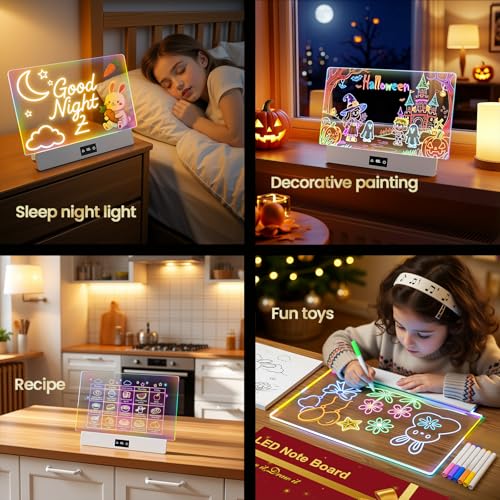 TAEMVV 16" LED Drawing Board for Kids Birthday Gift for Girls, White