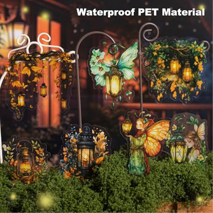 90PCS Firefly Lamp PET Stickers, Fairy Tale Lantern Stickers for Scrapbooking, Journaling and DIY Crafts - color: Firefly Lantern