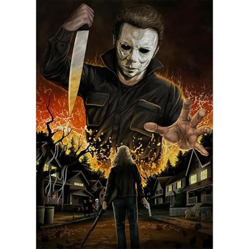 VeGuude Halloween Diamond Art Kits for Adults Home Wall Decor Gift 12x16 in - color: DP04288