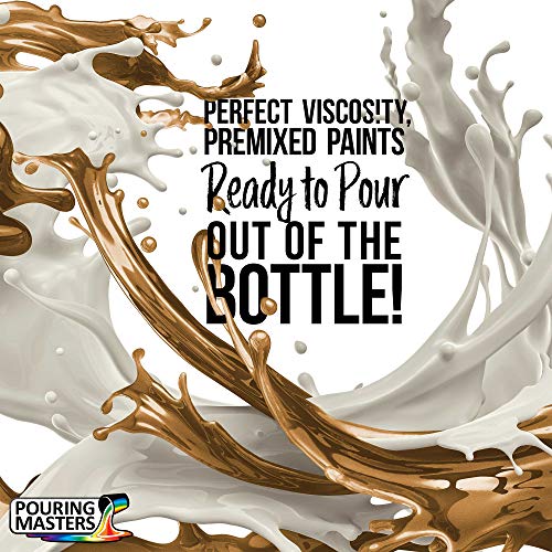 Pouring Masters 24 Karat Gold Ready to Pour Acrylic Pouring Paint - Premium 8-Ounce Pre-Mixed Fluid Acrylic Paint - Fluid Art Supplies for Canvas, Wood, Paper, Tile & Rocks - color: 24 Karat Gold Metallic, size: 8 Fl Oz (Pack of 1)