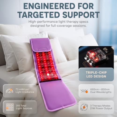 Lifepro Allevared Red Light Therapy Belt -105 Triple Chip LED Belt - color: Purple