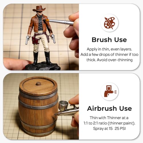 Nicpro 10 Colors Wood & Leather Model Paint Set, 20ml Ready to Use - style: Wood & Leather