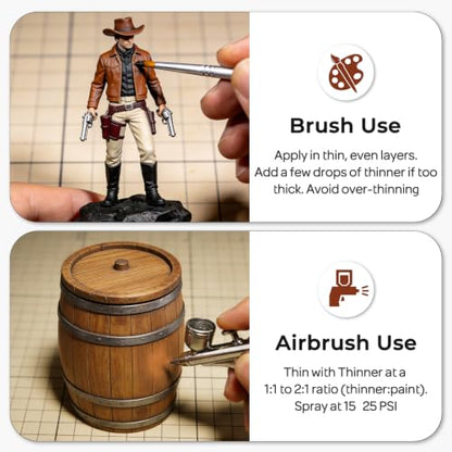 Nicpro 10 Colors Wood & Leather Model Paint Set, 20ml Ready to Use - style: Wood & Leather