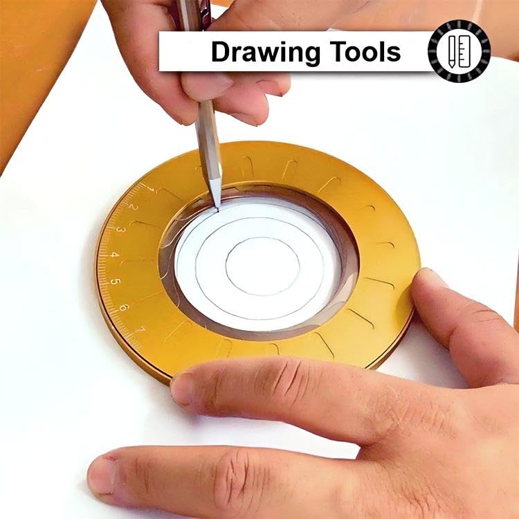 Professional Adjustable Circle Drawing Tool Metal Round Circle Drawing Tool Drawing Ruler Drawing Circles Geometric Tool