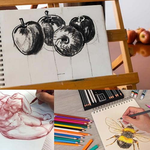 U.S. Art Supply 8"x10" Top Spiral Bound Sketch Book, 100 Sheets Each 2-Pack - size: 8-x-10-inch