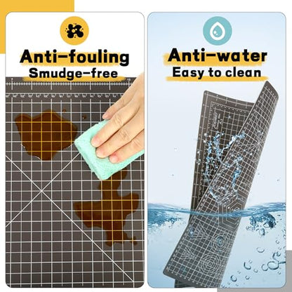 Self Healing Cutting Mat 18" x 12", A3 Double-Sided for Sewing & Quilting - color: Espresso Brown, size: A3:18‘’x12‘’