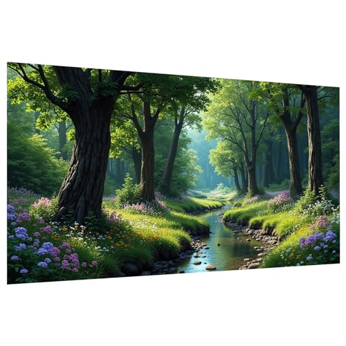 JOOZ Large Diamond Painting Kits for Adults DIY 5D Forest Diamond Art Kits for Adults Full Drill Landscape Diamond Painting Tree Gem Art Kits for Gift Home Wall Decor 27.5x15.7 Inch - color: Forest 041