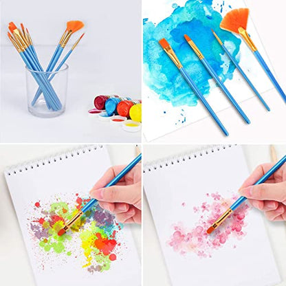 AROIC Acrylic Paint Brush Set, 100Packs / 1200 pcs Paint Brushes Bulk | Acrylic Painting, Nylon Hair Brushes for All Purpose Oil Watercolor Painting Artist Professional Kits - size: 1200pcs