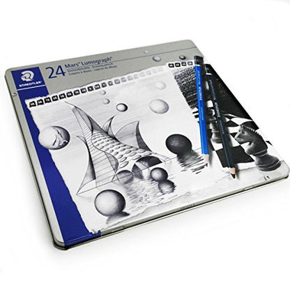 Staedtler Mars Lumograph Drawing Pencils 24/Pkg
