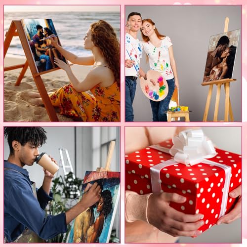 Harloon 36 Pcs 8 x 10 Inch Pre Drawn Canvas for Painting Afro Queen Pre Stretched Canvas Painting for Adults Sip and Paint Party Supplies Favor - style: Sexy Couples