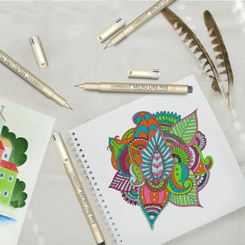 05 Micro Pen, Fine Point Pen with 36 Colors, Waterproof Archival Ink, 0.48mm Fineliner Ink Pens for Artist Illustration, Sketching, Anime, Manga, Technical Drawing and Scrapbooking - color: 36 Colors