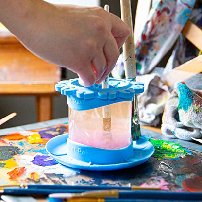 Paint Puck Ultimate Rinse Cup Paint Brush Cleaner, Mug (4 in), Red | Non-Spill Paint Water Cup & Brush Cleaner, Brush Holder, Squeegee Lips & Drip Tray, Acrylic, Watercolor, Art Supplies - color: red, size: Mug