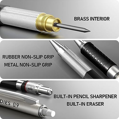 Four Candies 25PCS Art Mechanical Pencil Set + Mechanical Pencil Set Black