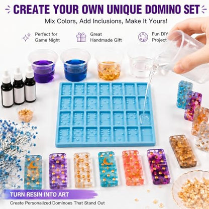 Patelai Domino Molds for Epoxy Resin Domino Resin Molds Silicone Mold - size: Classical