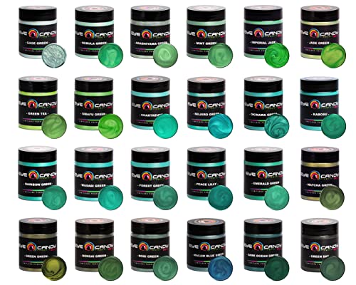 Eye Candy Pigments Premium Green Mica Powder - Kabosu (50gr) - for Epoxy, Resin, Soap, Paint, Woodworking, Acrylic Pouring, Bath Bombs, Fishing Lures - DIY Arts and Crafts Additive - color: Kabosu Green