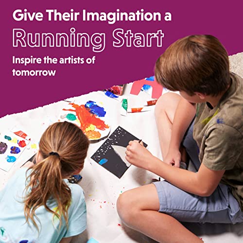 Crafts 4 All Acrylic Paint Set for Adults and Artists - 12 Pack of 12mL Paints with 12 Art Brushes & 4 Stretched Canvas Boards, Non-Toxic Craft Paint for Easter Eggs, Ceramic Rock Paint - Art Supplies - size: 1 Count (Pack of 1)