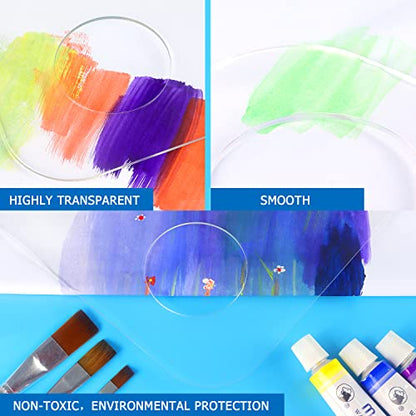 Tamaki 2 Pack Acrylic Paint Palette with Thumb Hole, 11.8 x 7.9 Inch - size: 11.8 x 7.9 inch