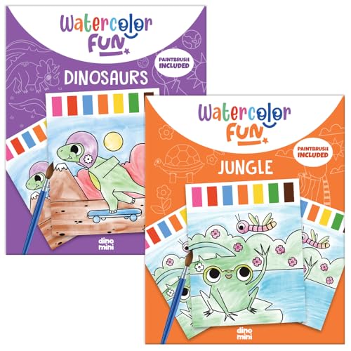 Watercolor Fun Value Pack - 2 Paint with Water Kits for Toddlers - Water Painting for Toddlers - Travel Activities for Kids Ages 4-8 - Screen Free Birthday Gifts (Dinosaurs - Jungle) - color: Dinosaurs - Jungle