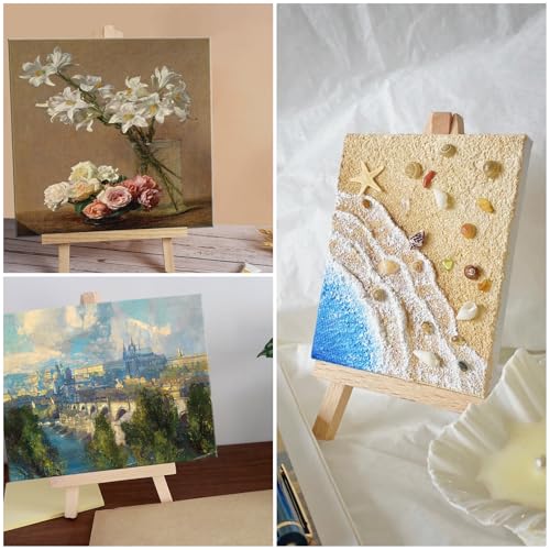 12 Pack 9 Inches Wooden Tabletop Easel Stand for Canvas Painting Display | Sturdy Structure, Anti-Slip Stable Base, Perfect for Artists, Adults And Students, Great for DIY Art Craft Drawing Projects