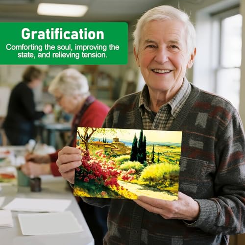 24Pcs Reusable Water Doodle Coloring Set for Dementia Product for Elderly - color: Country Life