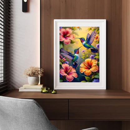 YOYA 2 Pack 5D Hummingbird Diamond Art Kits for Adults 12x16 Inch - color: Hummingbird 042
