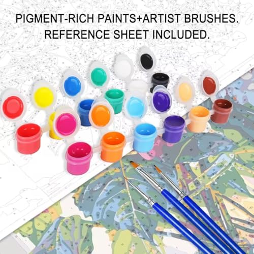 Tucocoo Madrid Landscape Paint by Bumbers for Adults Spain Town Scenery DIY Paint by Numbers Acrylic Paint Canvas Abstract Beautiful Landscape Graffiti Painting Kits Art 16x20 Inch （Without Frame） - color: Spain Scenery 04, size: 16''x20''(Frameless)