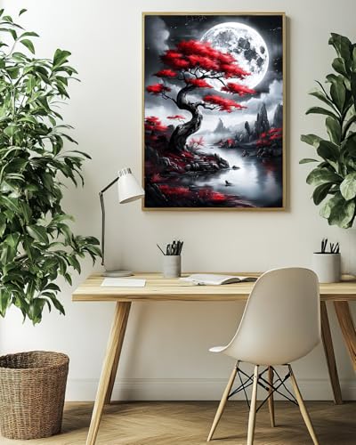 Tree Diamond Art Kits for Adults, Landscape Diamond Art 12X16 Inch - color: Landscape 04