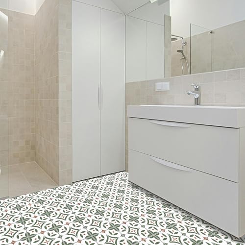 9PCS Reusable Tile Stencils 8x8 Inch - Spanish Talavera & Mandala Painting Templates for Floors, Walls, Furniture DIY Home Decor - Wall Floor Stencils Set