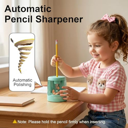 Automatic Pencil Sharpener for Kids/School, USB Battery Electric Sharpener - color: Blue