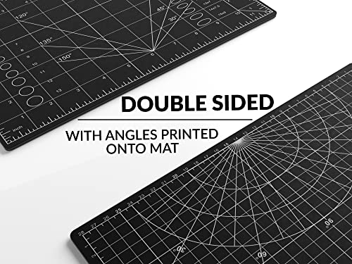 XNM Premium Self Healing Cutting Mat - 8 Inches by 11 inches - A4, 3 Layer Quality PVC Construction - Dual Sided, Imperial and Metric Grid Lines - Perfect for Cutting, Sewing, and Crafts - size: 11"L x 8"W