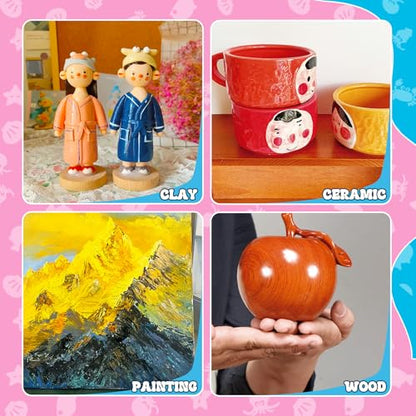 Air Dry Clay Glaze - 200ml Upgrade Formula Clay Varnish, Ultra Gloss Varnish Pottery Glaze, Clay Sealant to Prevent Scratches, Wear, Cracking - Quick Dry, Non-Toxic, Enhance Color Vibrancy - size: Gloss+Gloss