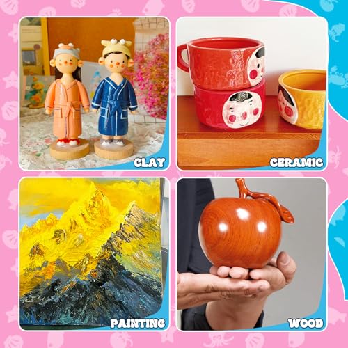 Air Dry Clay Glaze - 200ml Clay Varnish for Air Drying Clay, Gloss Varnish for Acrylic Painting, Pottery Glaze Clay Sealant to Prevent Scratches, Wear, Cracking - Non-Toxic, Enhance Color Vibrancy