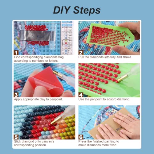 hill froeistung Landscape Scenery Diamond Art Painting Kits for Adults - color: HF-A079