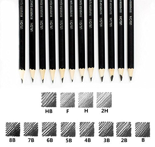 Professional Sketch pencils Drawing pencils set for Kids and Adults,Art sketching pencils for Artists Beginner(8B-2H).(24-Count) - size: 1 Count (Pack of 24)