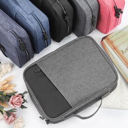 Bible Cover Bag With For Women Men Scripture Study Carrying Book Cover - color: Rose red