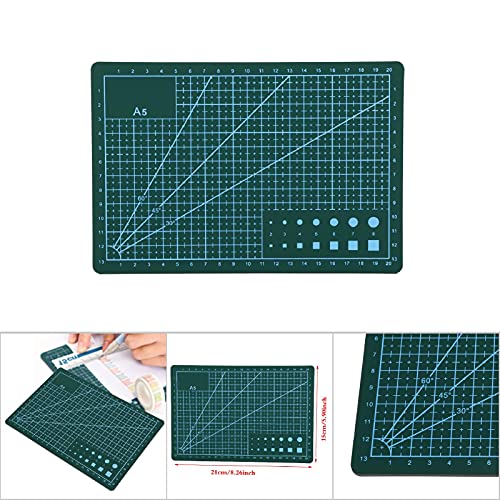 Self Healing Cutting Mat 5.9 x 3 Inch Double Sided Sewing Mat for Crafts Quilting Fabric Precision Scrapbooking Hobby DIY Small Cutting Board
