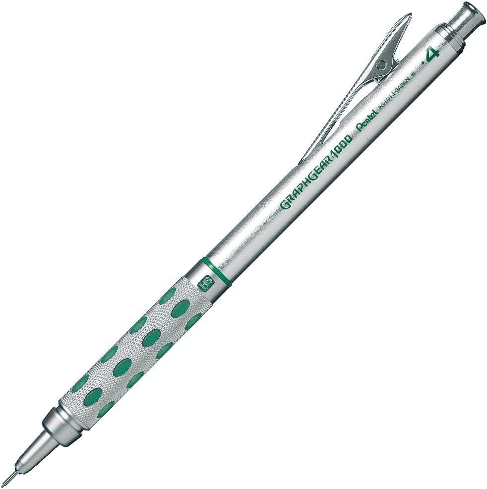 Graph Gear 1000 Mechanical Drafting Pencil + Ain HB/B/2B leads, original Black slim pen case (0.4mm) - size: 0.4mm