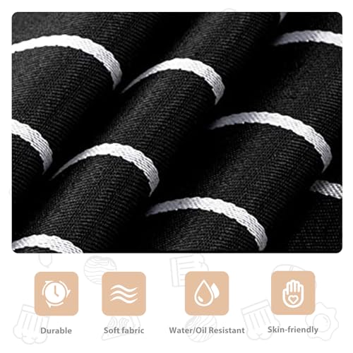 VALOME 2 Pack Kitchen Aprons with Pockets, Cooking Chef Apron for Men Women | Adjustable Neck Strap, Unisex Bib Soft Aprons, Cotton-Blend, for Grilling Cooking Gardening Baking - color: Black & Brown