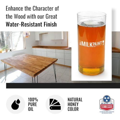 Real Milk Paint, Pure Tung Oil for Wood Finishing, Cutting Boards, Outdoor Furniture, Butcher Blocks, Wood Flooring, Food Grade, Waterproof, 16 oz - size: 16 Fl Oz (Pack of 1)
