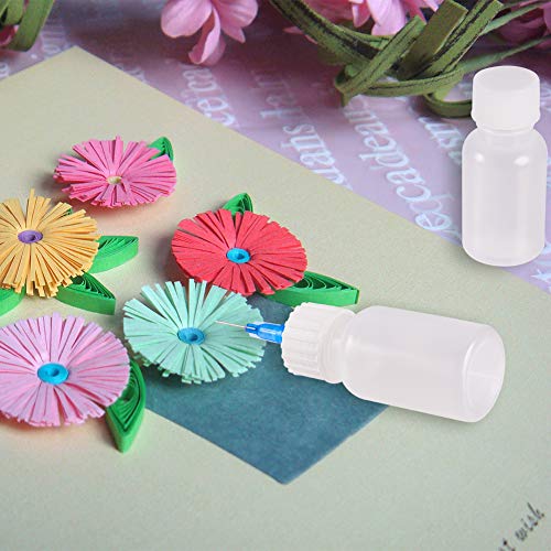 BENECREAT 10 Packs 1 Ounce Multi Purpose DIY Precision Tip Applicator Bottles with 20 Caps, 20 Tips - DIY Quilling, Glue Applicator Bottle - color: 10 Bottles & 20 Tips & 20 Caps - 1 Ounce, size: 1 Ounce