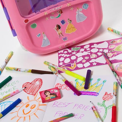 Disney Princess Color and Roll Activity Set with Carrying Case, Stickers, & Art Supplies - style: Disney Princess