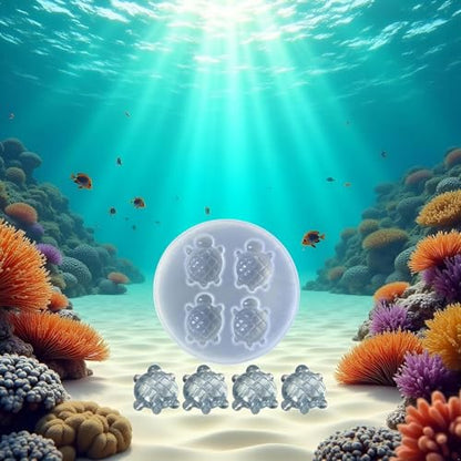 Sea Turtle Silicone Resin Jewelry Molds, Keychain and Pendant Casting Kits for DIY Handmade Crafts, Jewelry Making Supplies, Resin Casting Molds