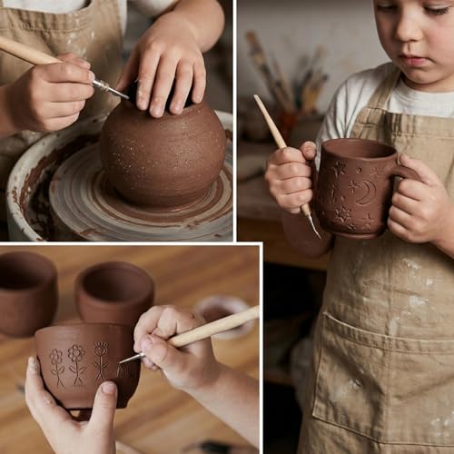 Aujazyble Air Dry Clay - 3.3lbs Terracotta Natural Pottery Clay for Kids, No-Cracking & Self Hardening, Professional Modeling Clay for Pottery Wheel, Sculpting, Arts & Craft Supplies for Classrooms - color: Terracotta